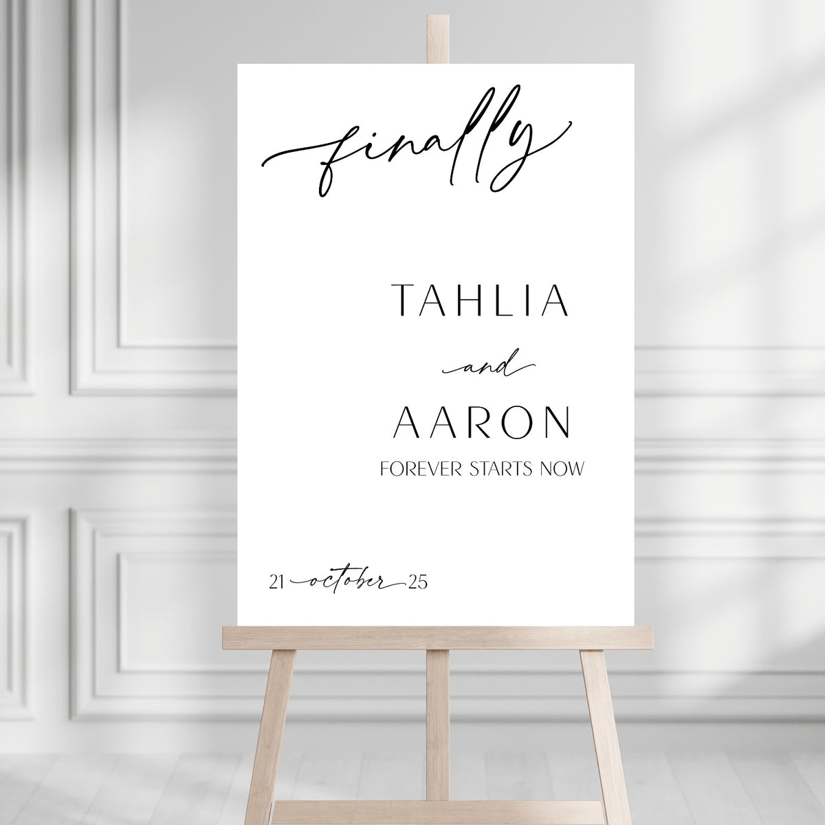 Signing Off Finally Personalised Wedding Welcome Signs – The Bloss