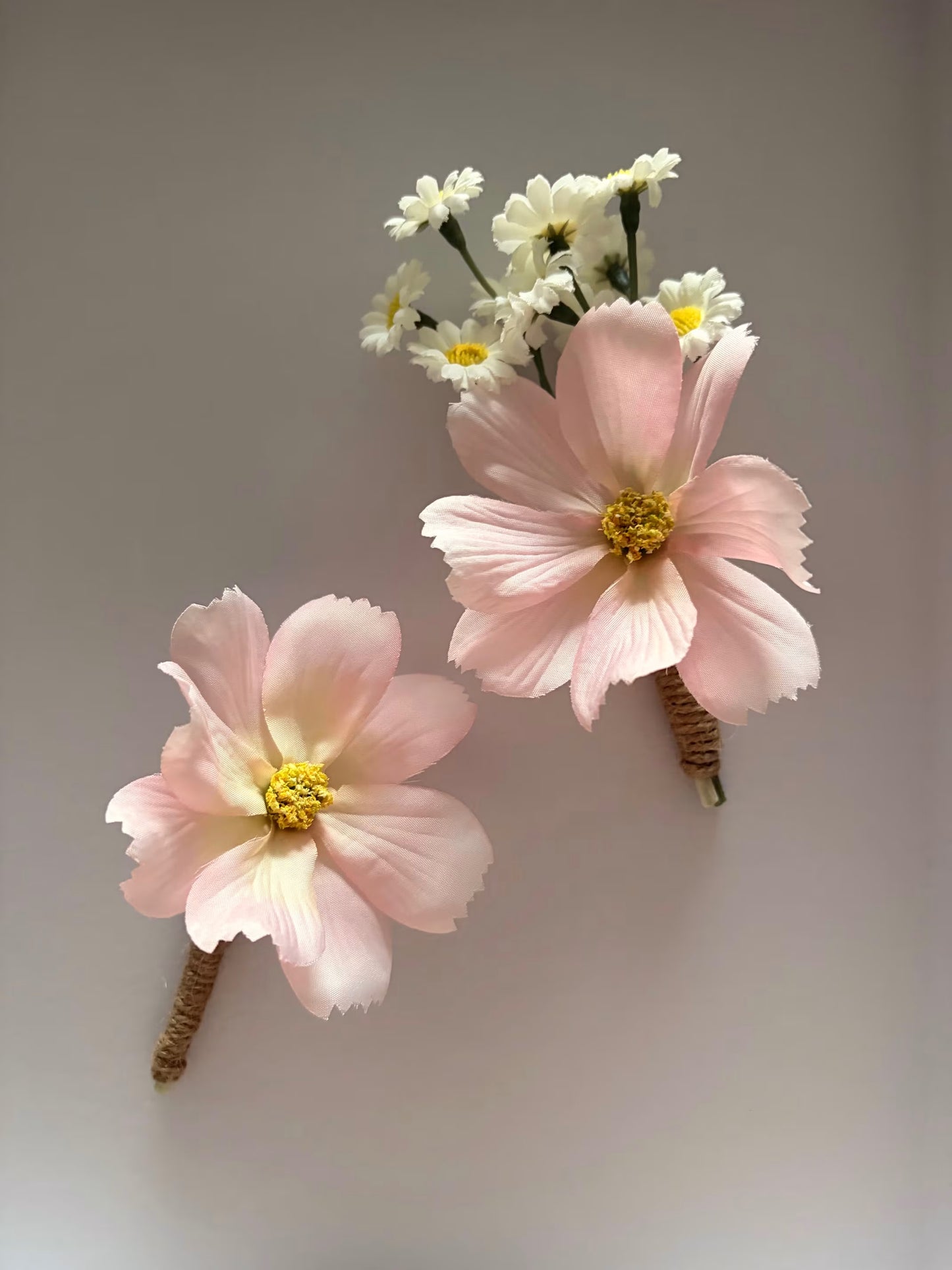 Silk Cosmos Buttonholes / Boutonniere